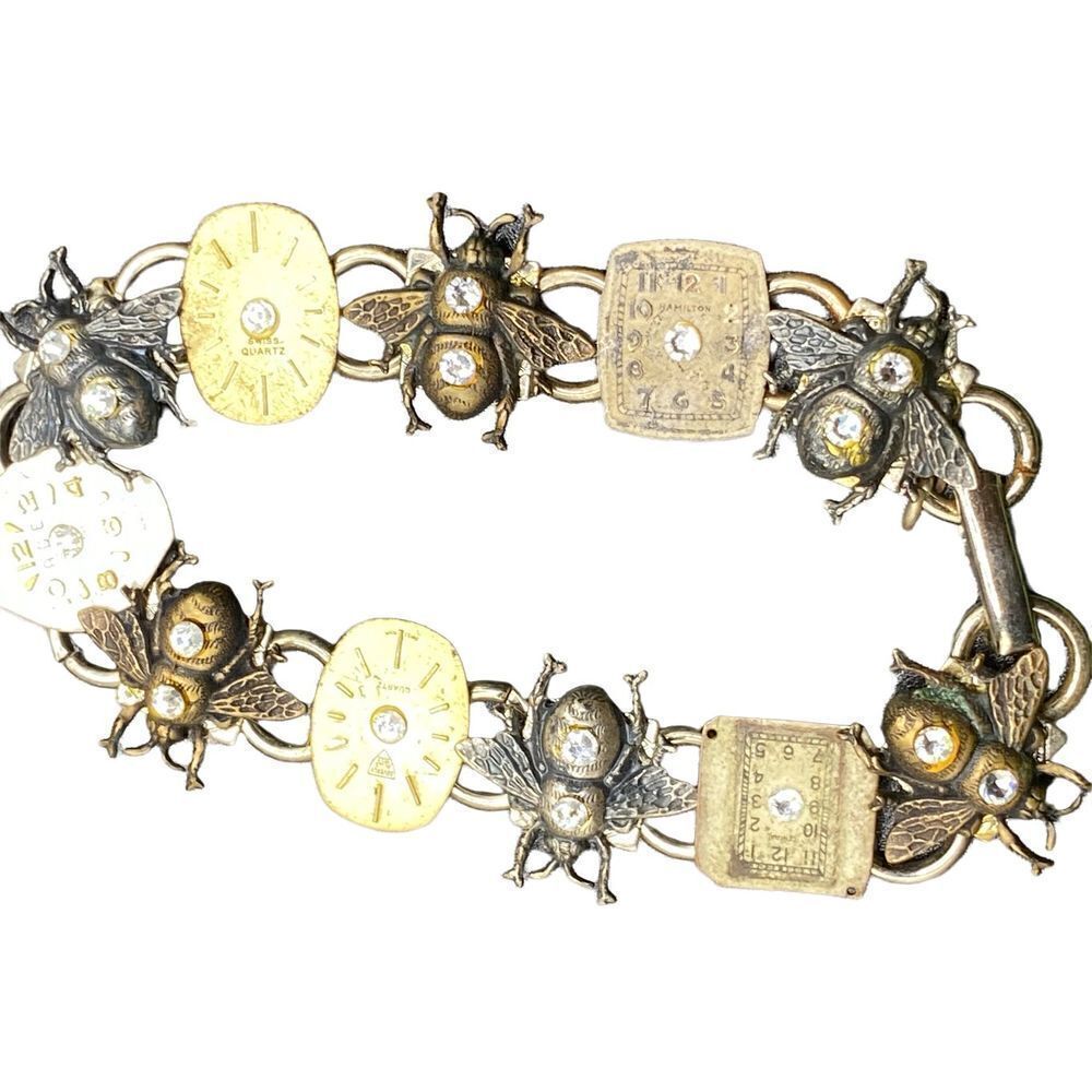 Lorraine’s Artistic Jewelry Designs Bee on Time Bracelet Antique gold